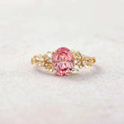 Leaf Inspired | Leaf Clover Design Papalacha Engagement Ring Set