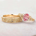Leaf Inspired | 3pcs Papalacha Leaf Clover Design Couple Rings Set (Copy)