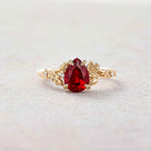 Floral Inspired | Poppy Design Ruby Engagement Ring