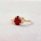 Floral Inspired | Poppy Design Ruby Engagement Ring