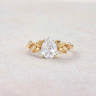 Leaf Inspired | Moning Glory Leaf Design Moissanite Engagement Ring