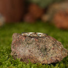 LCCjewelry | Nature Inspired Green Sapphire and moissanite Leaf Wedding Band - LCCjewelry