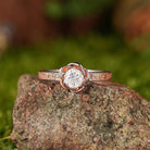 Floral Inspired | Moissanite Engagement Ring Rose Design