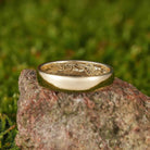 Floral Inspired | Moning Glory Design Gold Wedding Band September