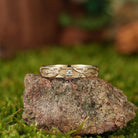 Floral Inspired | Unique Iris Design Moisanite Wedding Band - LCCjewelry