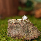 Floral Inspired | 2pcs Iris Design Moissanite Couple Rings - LCCjewelry
