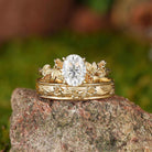 Floral Inspired | 2pcs Moning Glory Design Moissanite Couple Rings