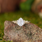 Floral Inspired | Lavender Design Moissanite Engagement Ring - LCCjewelry