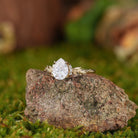 Floral Inspired | Lavender Design Moissanite Engagement Ring - LCCjewelry