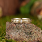 Floral Inspired | Lavender Design Moissanite Wedding Band - LCCjewelry