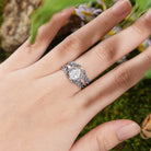 Moon Inspired | 3pcs Moissanite Moon Design Engagement Ring Set - LCCjewelry