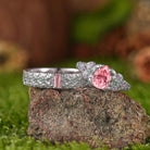 Leaf Inspired | 2pcs Papalacha Leaf Clover Design Couple Rings Set