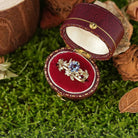 LCCjewelry | Nature Inspired Leaf Floral Alexandrite Wedding Ring Set