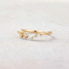 Floral Inspired | Tulip Design Curved Stacking Wedding Band