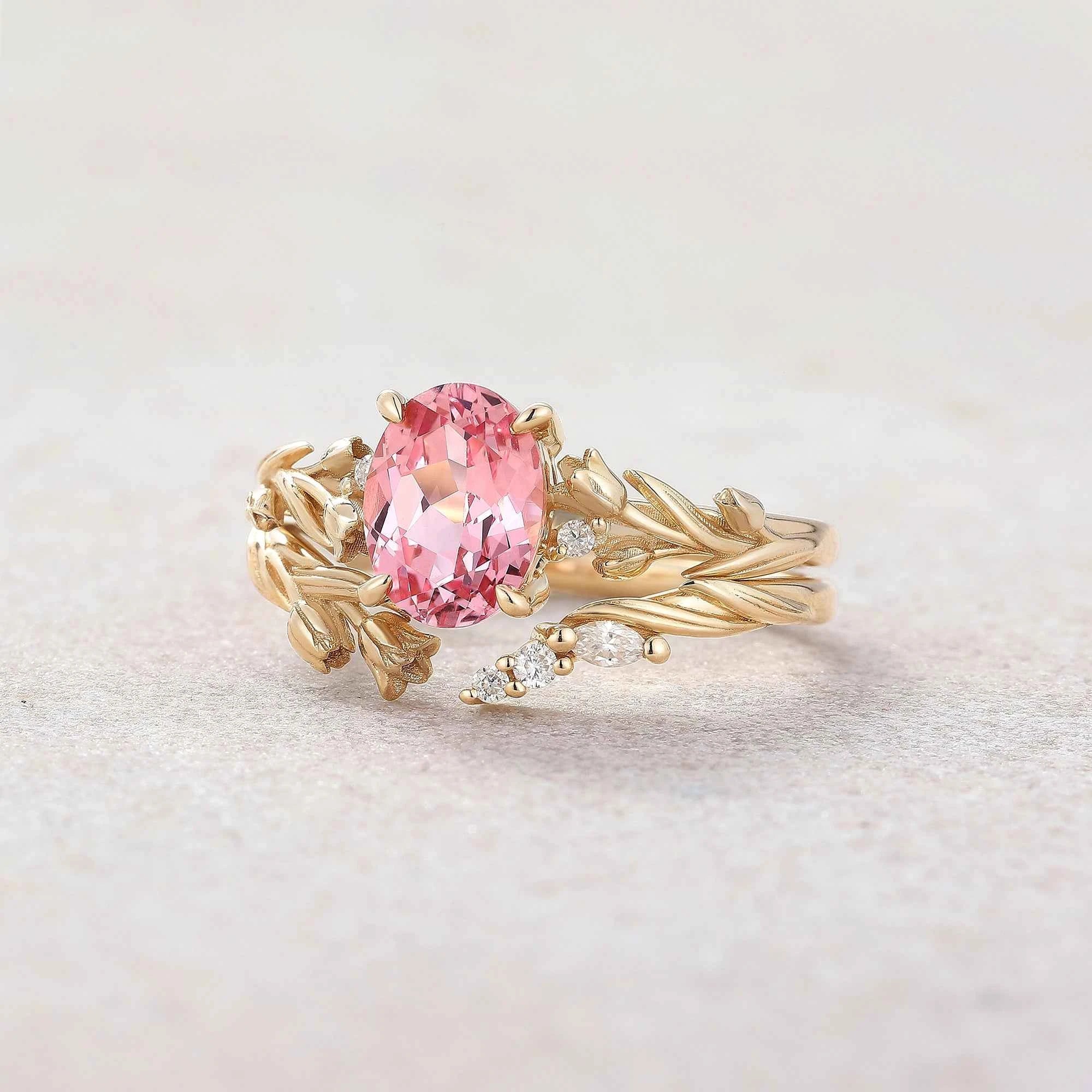 Floral Inspired | Papalacha Spring Tulip Engagement Ring Set