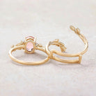 Floral Inspired | 2pc Papalacha Tulip Engagement Ring Set