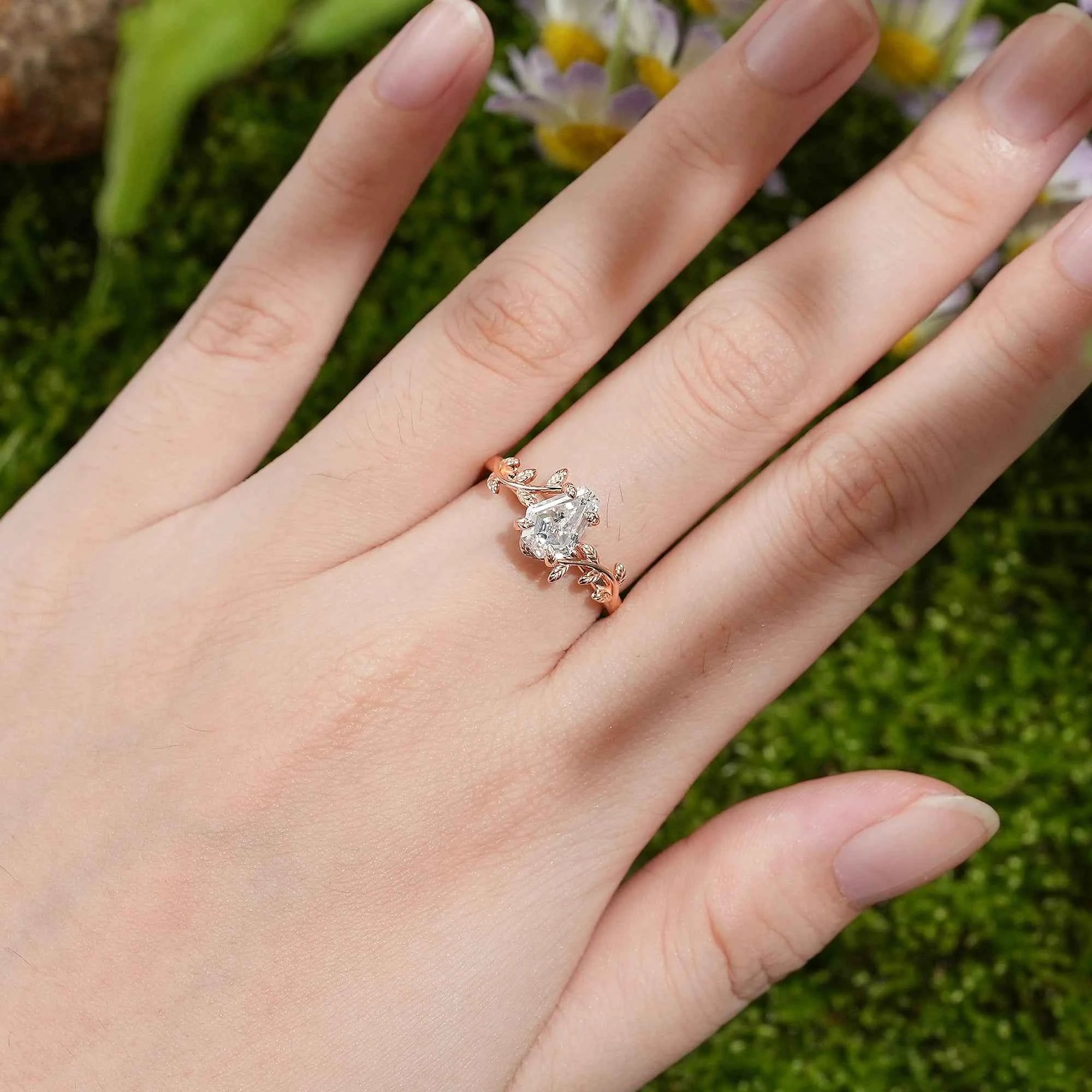 Halloween Theme Design Coffin Cut Ruby Engagement Ring