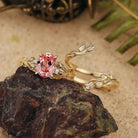 Floral Inspired | 2pc Papalacha Tulip Engagement Ring Set