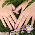 Floral Inspired | 2pc Tulip Flower Design Wedding Ring Set