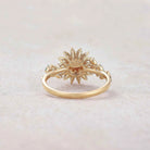 LCCjewelry | Black Opal Sunflower Engagement Ring - 7mm