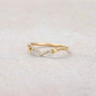 Floral Inspired | Morning Glory Design Curved Wedding Band