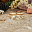 Halloween Theme Serpent Rose Wedding Band