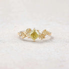 Floral Inspired | Cosmos Design Yellow Moissanite Engagement Ring