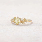 Floral Inspired | Cosmos Design Yellow Moissanite Engagement Ring