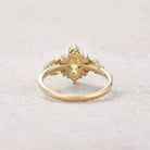 Floral Inspired | Chrysanthemum Design Yellow Moissanite Engagement Ring