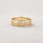 Floral Inspired | Chrysanthemum Design Gold Wedding Band