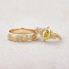 Floral Inspired | 2pcs Chrysanthemum Moissanite Couple Rings