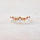 Leaf Inspired | Christmas Holly Leaf Curved Wedding Band