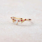 Leaf Inspired | Christmas Holly Leaf Curved Wedding Band