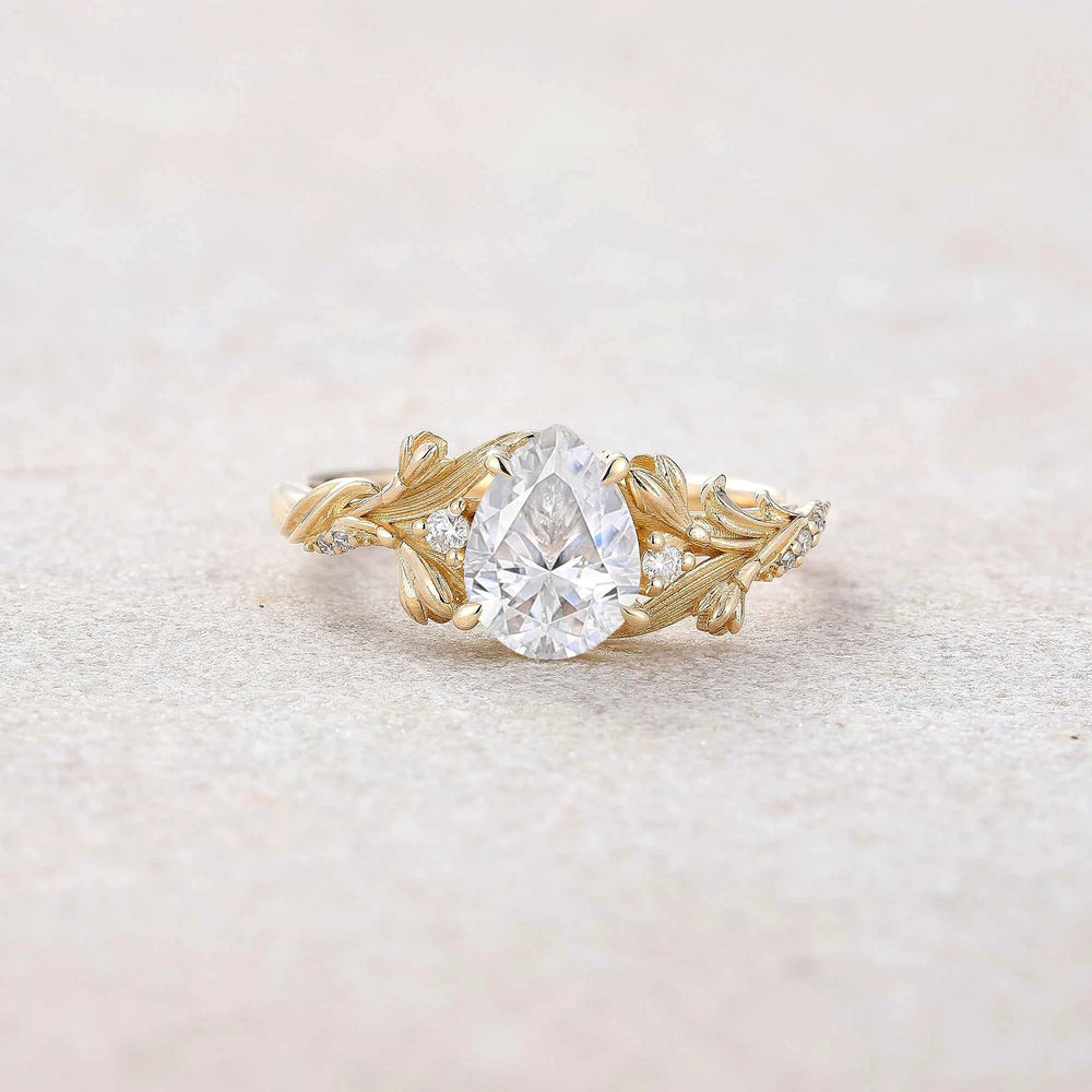 Floral Inspired | Snowdrop Design Moissanite Engagement Ring