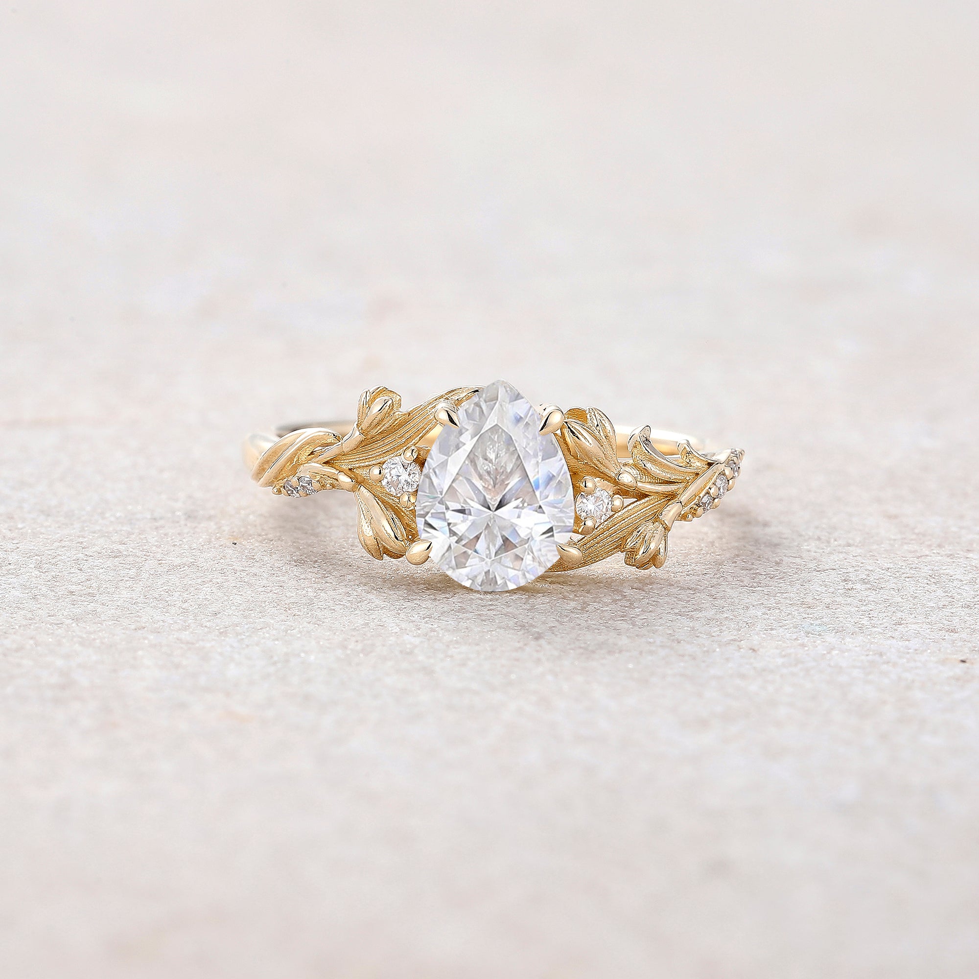 Floral Inspired | Snowdrop Design Moissanite Engagement Ring