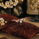 Leaf Inspired | Christmas Holly Leaf Curved Wedding Band