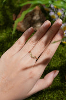 Leaf Inspired | Unique Maple Leaf Design Curved Wedding Band