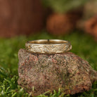 LCCjewelry | Unique Yellow Gold Leaf and Berry Design Wedding Band - LCCjewelry