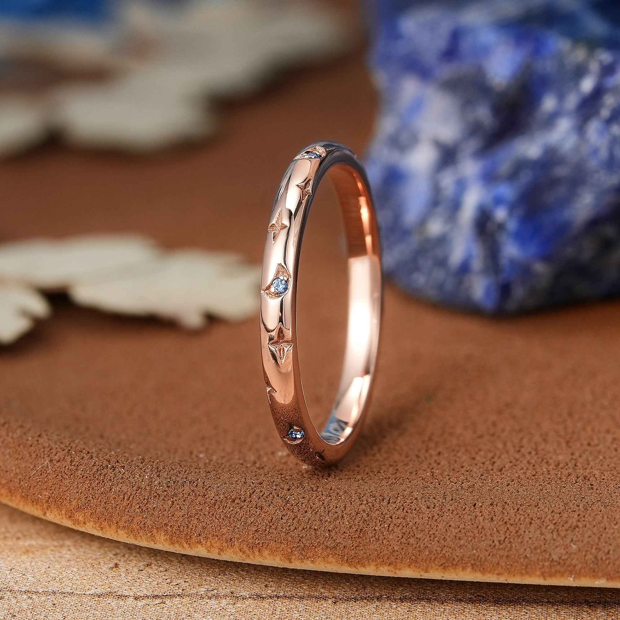 Moon Inspired | Moon Star Couple Rings Set For Men and Women