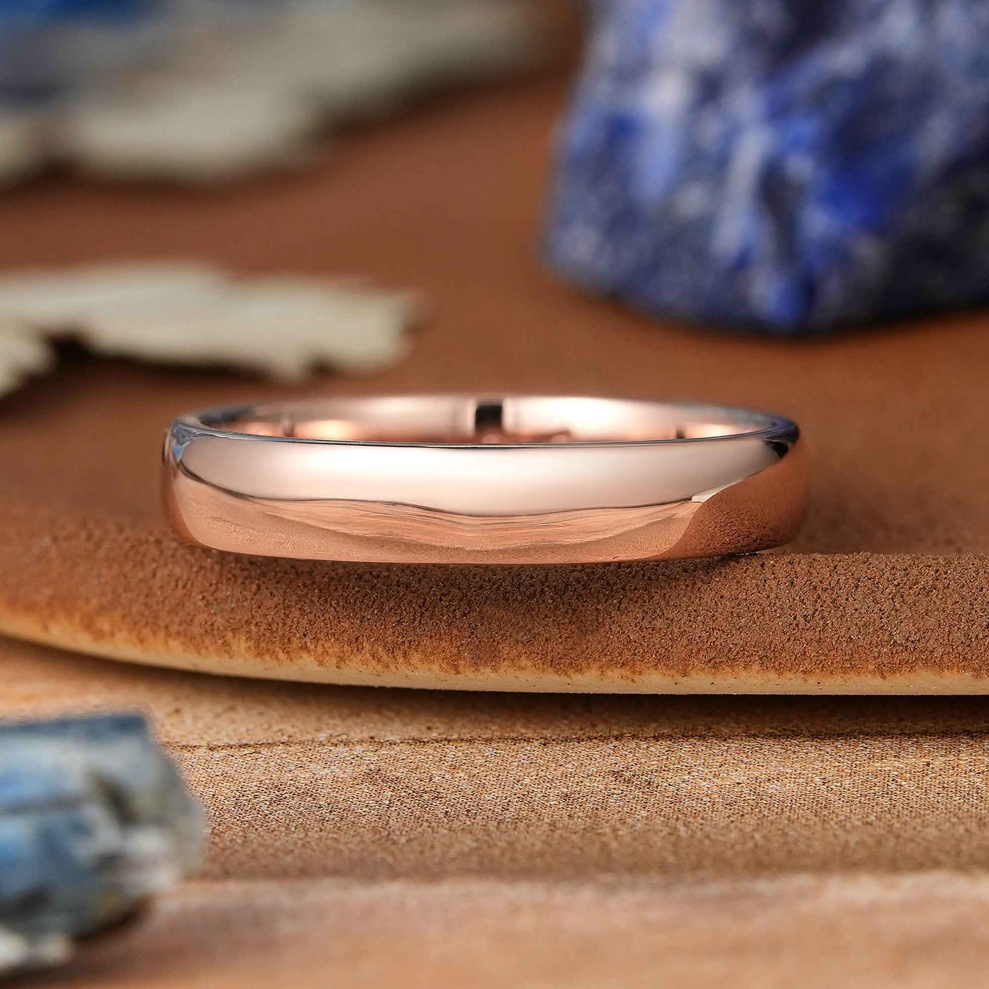 Moon Inspired | Unique Moon Design Sapphire Wedding Band