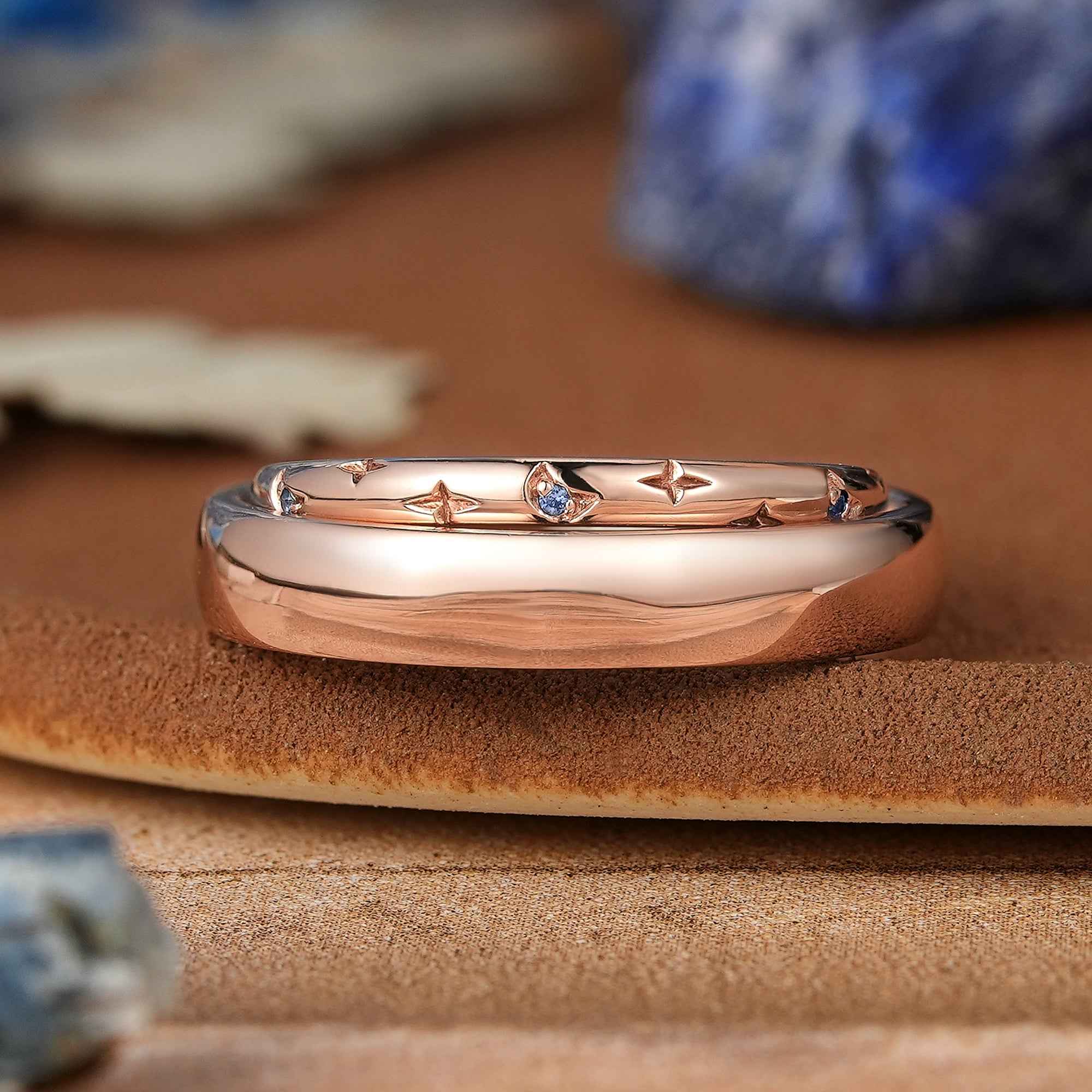 Moon Inspired | Moon Star Couple Rings Set For Men and Women