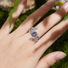 LCCjewelry | One of a Kind Hexagon Cut Alexandrite Engagement Ring Set