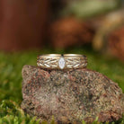Leaf Inspired | Olive Leaf Design Moissanite Wedding Band