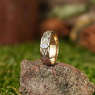 Leaf Inspired | Olive Leaf Design Moissanite Wedding Band