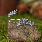 LCCjewelry | One of a Kind Hexagon Cut Alexandrite Engagement Ring Set
