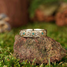 LCCjewelry | Sunflower Emerald Men's Wedding Band