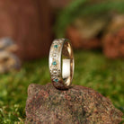 LCCjewelry | Sunflower Emerald Men's Wedding Band