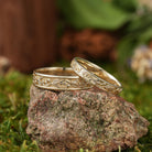 Floral Inspired | 2pcs Lily of the valley Couple Wedding Band - LCCjewelry