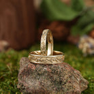 Floral Inspired | 2pcs Lily of the valley Couple Wedding Band - LCCjewelry