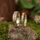 Floral Inspired | 2pcs Lily of the valley Couple Wedding Band - LCCjewelry
